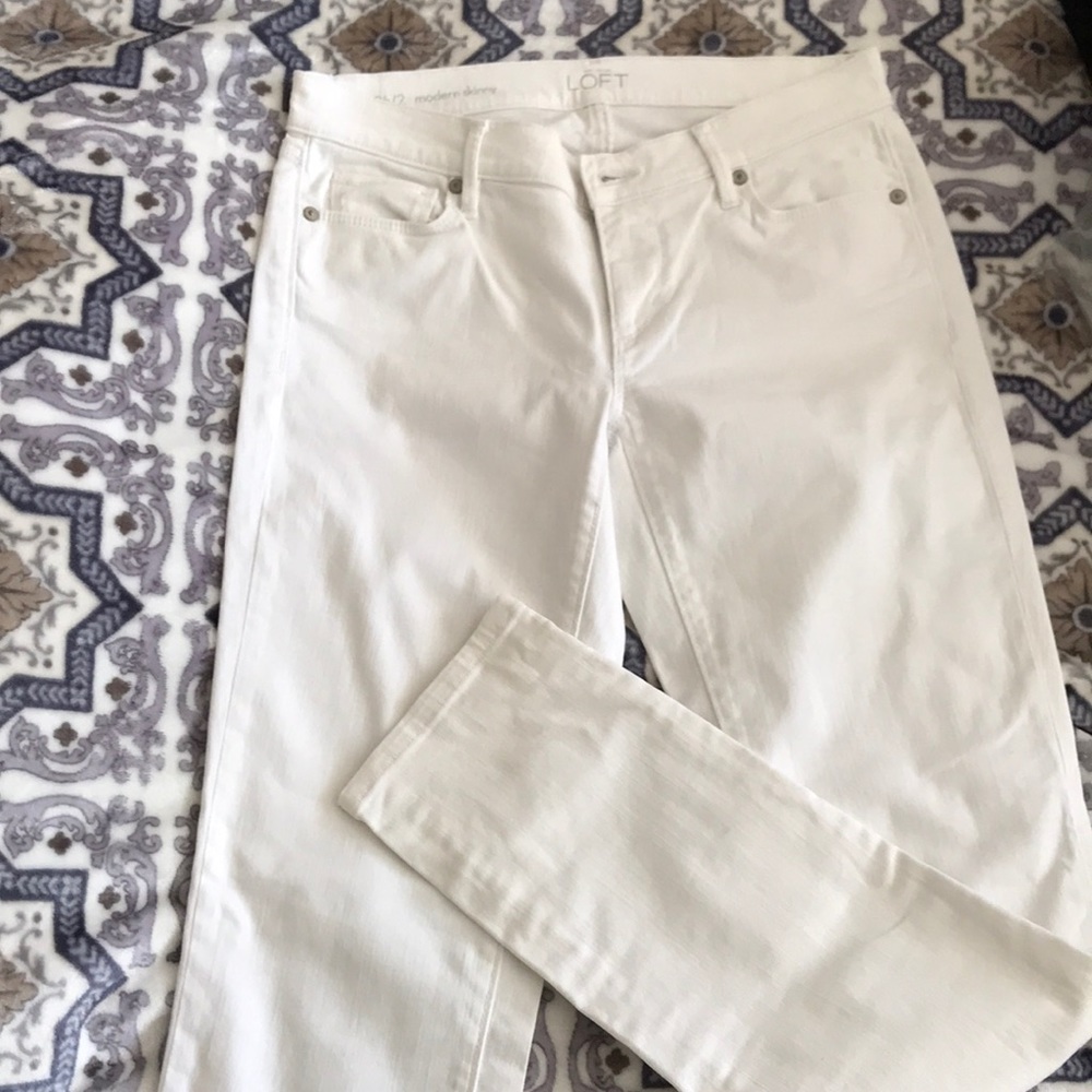 LOFT Jean white pants.